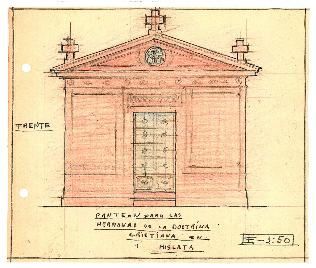 Proyento del Panteón diseñado para acoger los restos de las hermanas mártires en Mislata.
