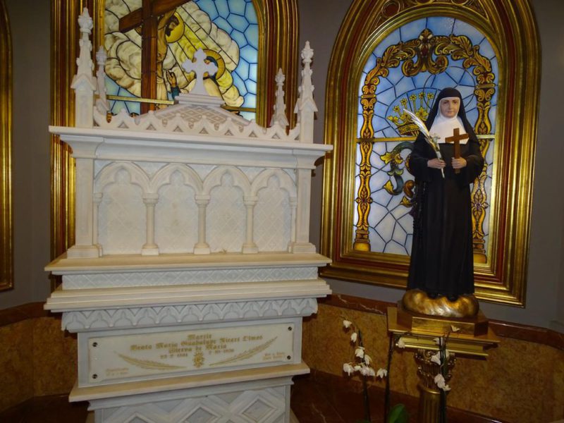 Los restos de María Guadalupe en la Iglesia Servita de Mislata.