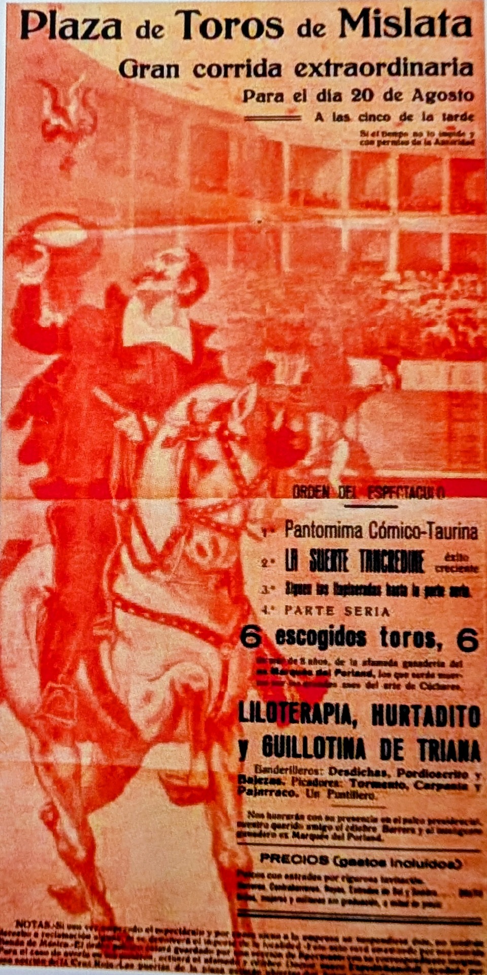 Cartel taurino de 1933.