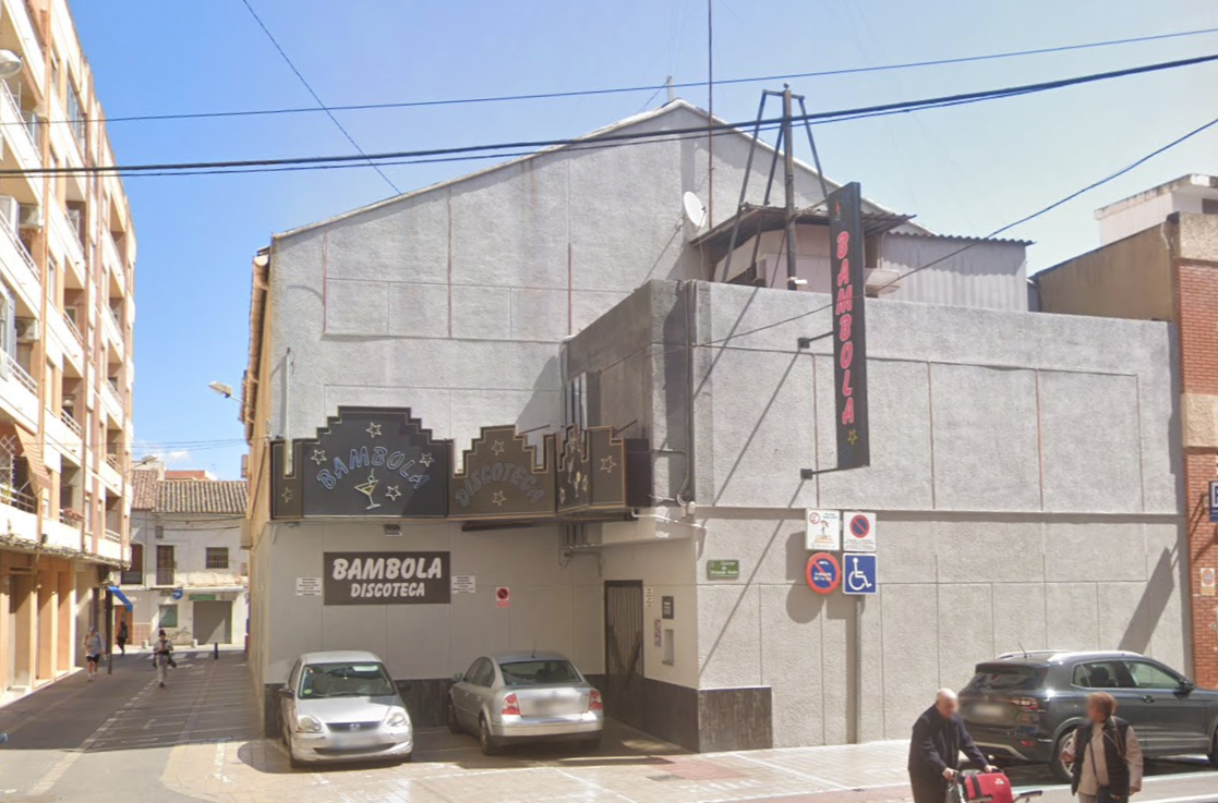 Parte trasera del Cine Español, hoy utilizada como discoteca.