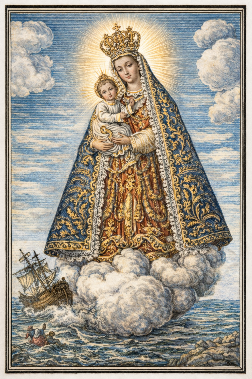 Virgen de Belén de Mislata. Reconstrucción virtual a partir de un antiguo grabado.